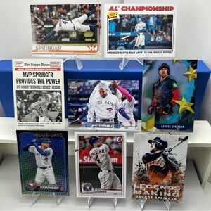 George Springer legacy lot of 8 (Astros, Blue Jays)